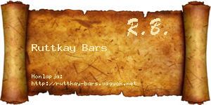 Ruttkay Bars névjegykártya